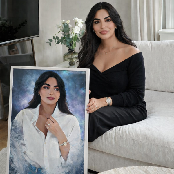 Receiving your portrait, carefully prepared just for you