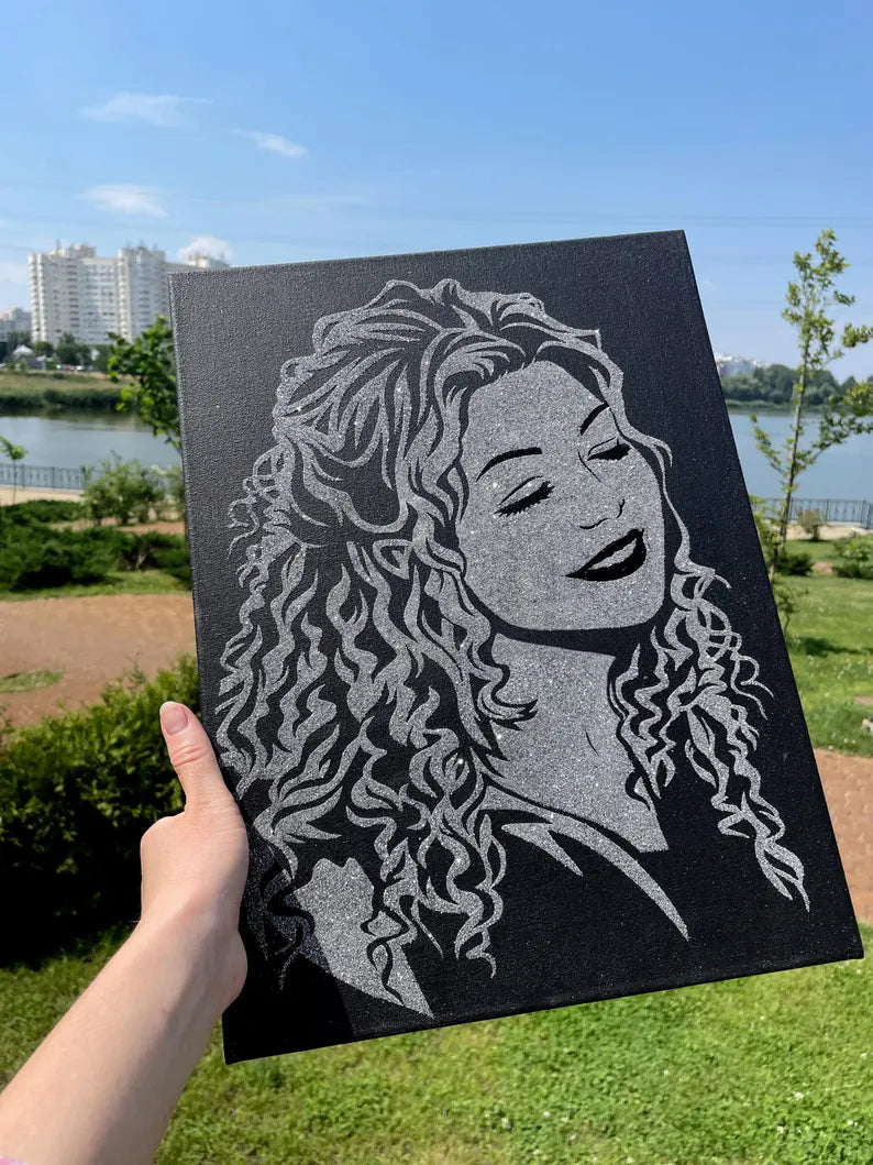 Portrait Paillettes Personnalisé